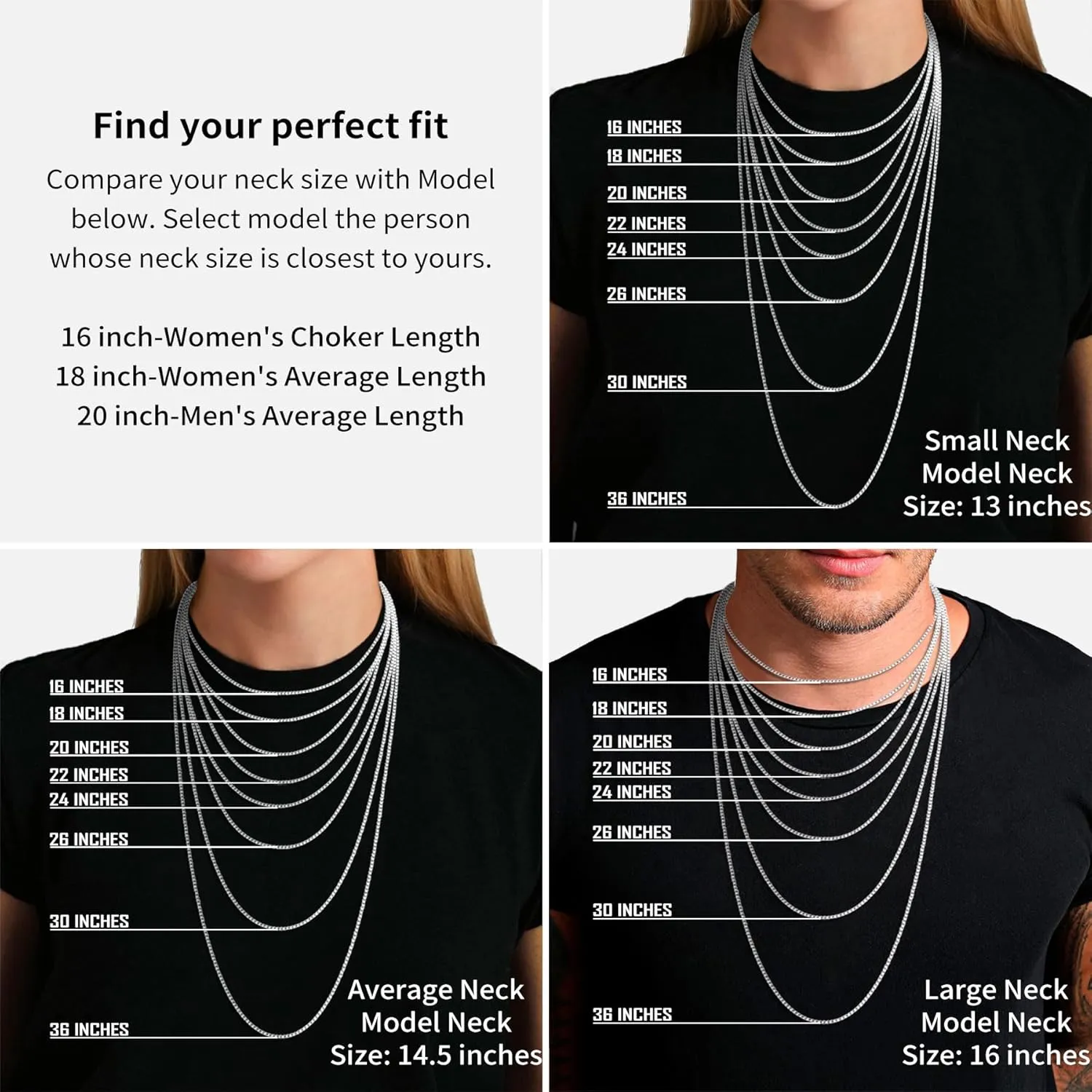 ASHINE 925 Sterling Silver Box Chain Necklace for Women, 1mm 0.8mm Italian Chains, Dainty & Sturdy Necklace with Silver Polishing Cloth Available in 16-36 Inch
