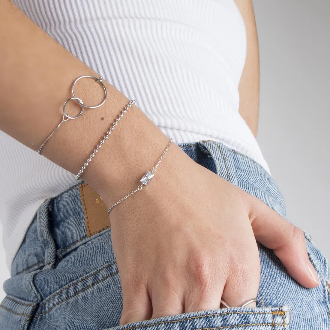 Baguette Silver Bracelet