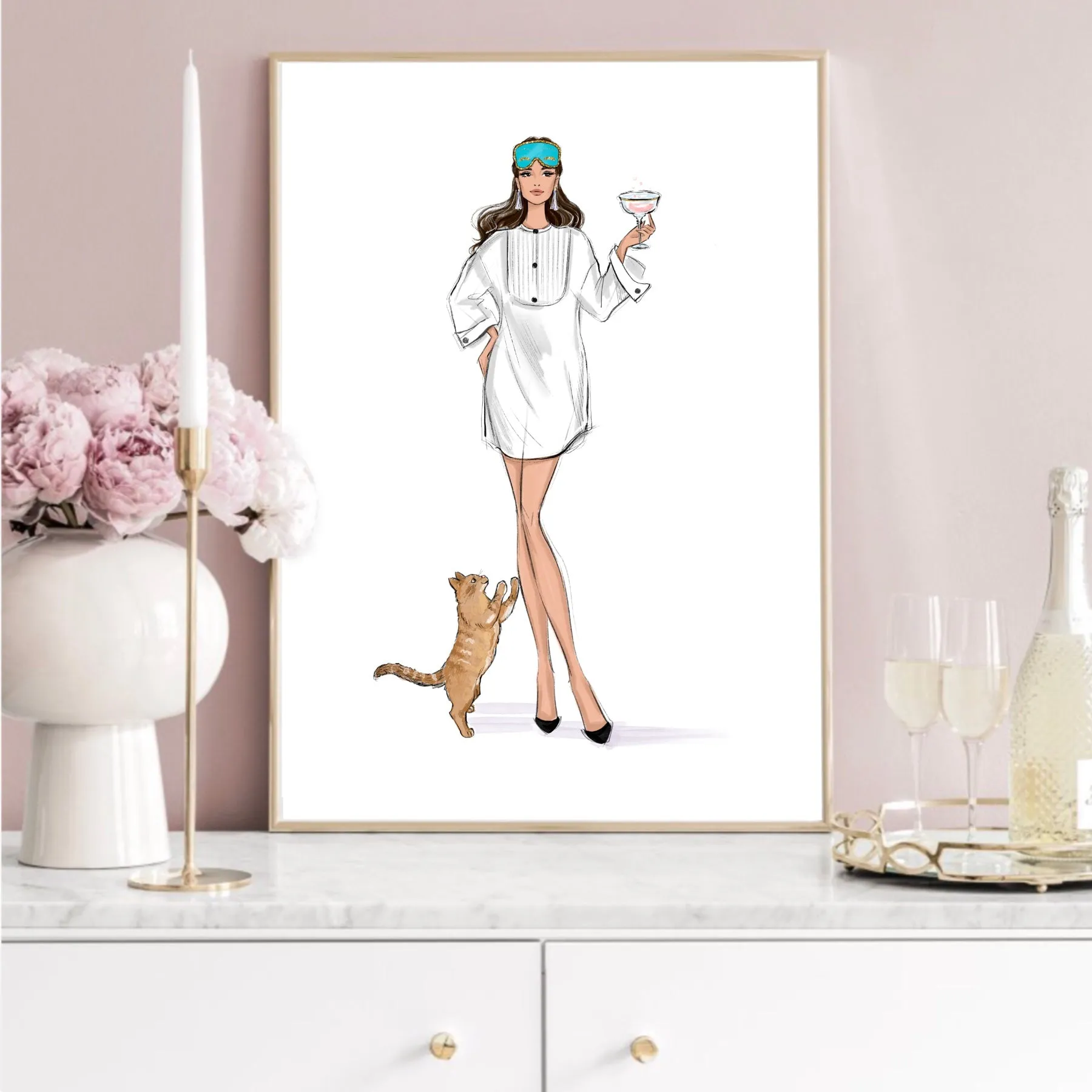 Breakfast at Tiffany’s art print fashion illustration