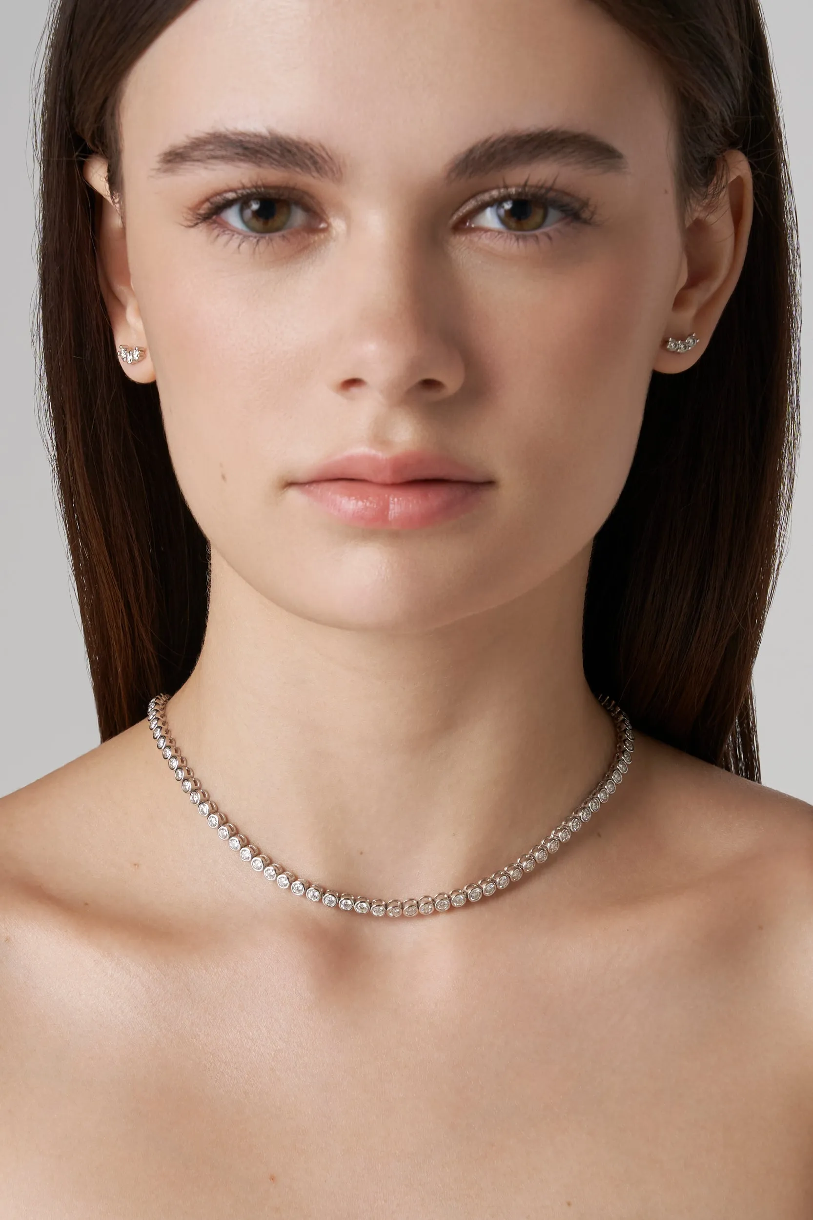 Bubble Tennis Moissanite Necklace