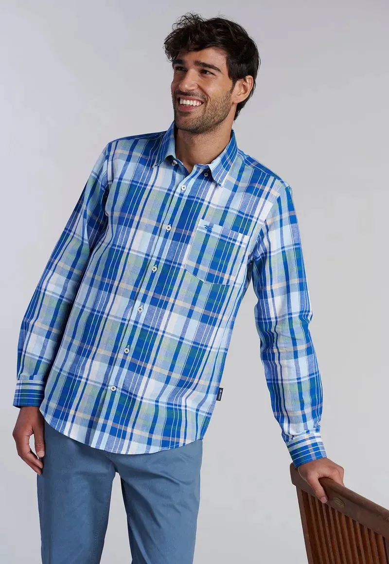 Camisa HombreCheck Memphis F Blue