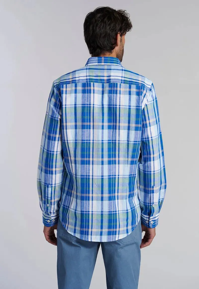 Camisa HombreCheck Memphis F Blue