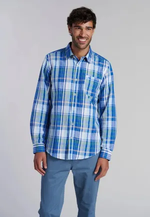 Camisa HombreCheck Memphis F Blue