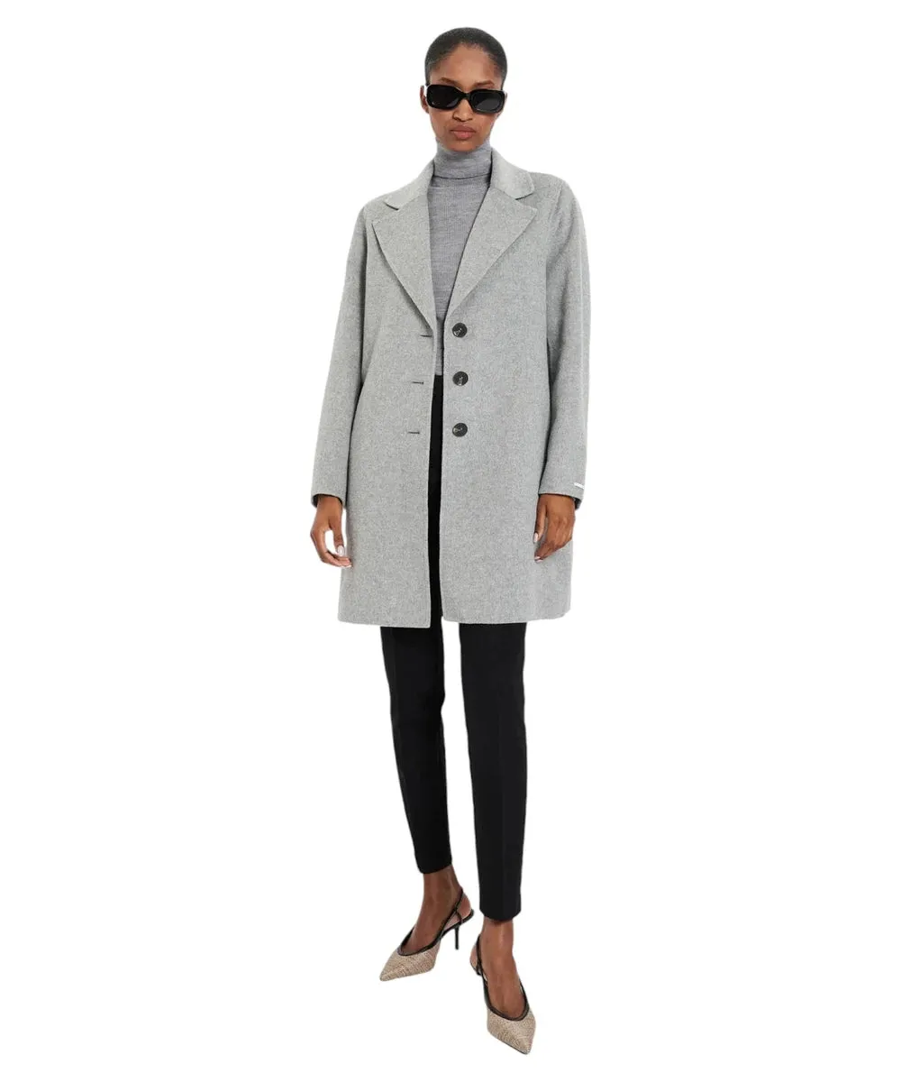 Cappotto Won in misto lana con chiusura a bottoni