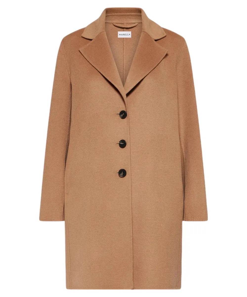 Cappotto Won in misto lana con chiusura a bottoni