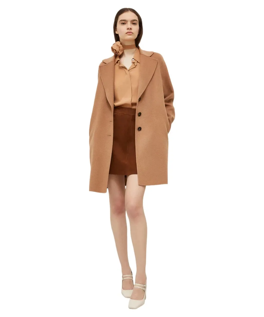 Cappotto Won in misto lana con chiusura a bottoni