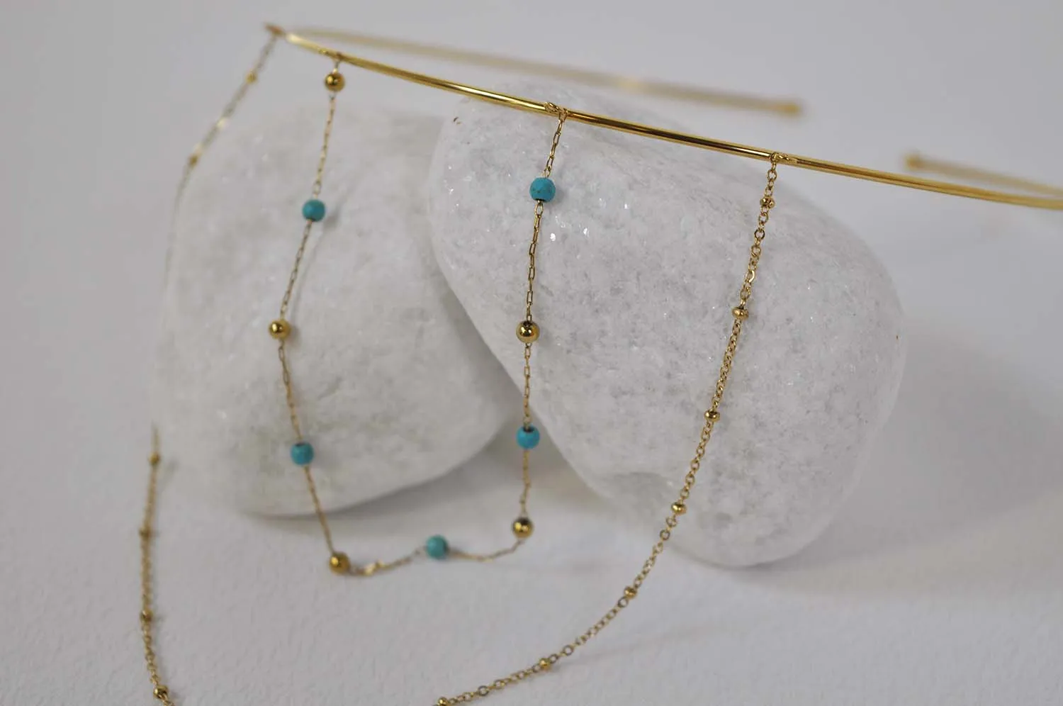 Choker cadena turquesa