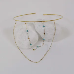 Choker cadena turquesa