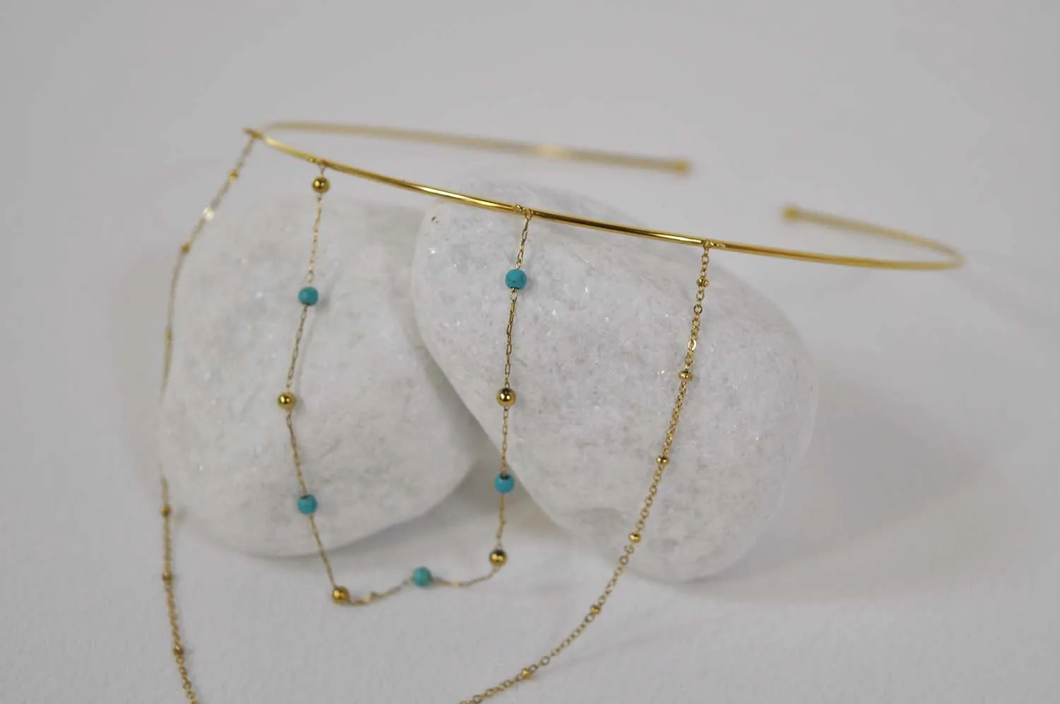 Choker cadena turquesa
