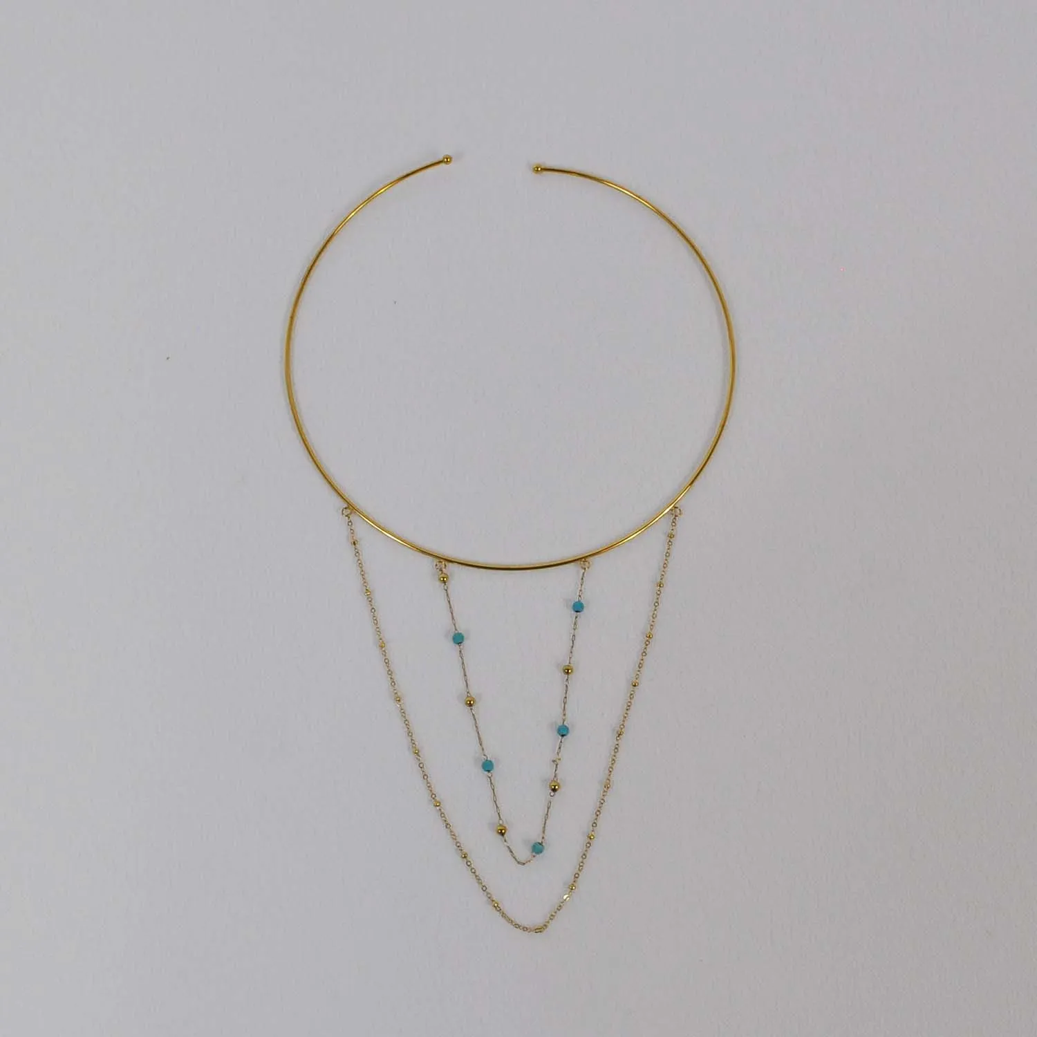 Choker cadena turquesa