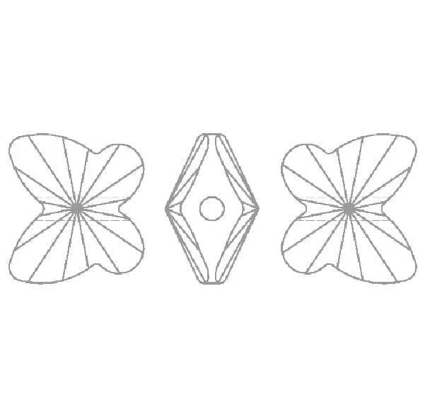 Copia de Swarovski Mariposa bead 8mm ud cristal