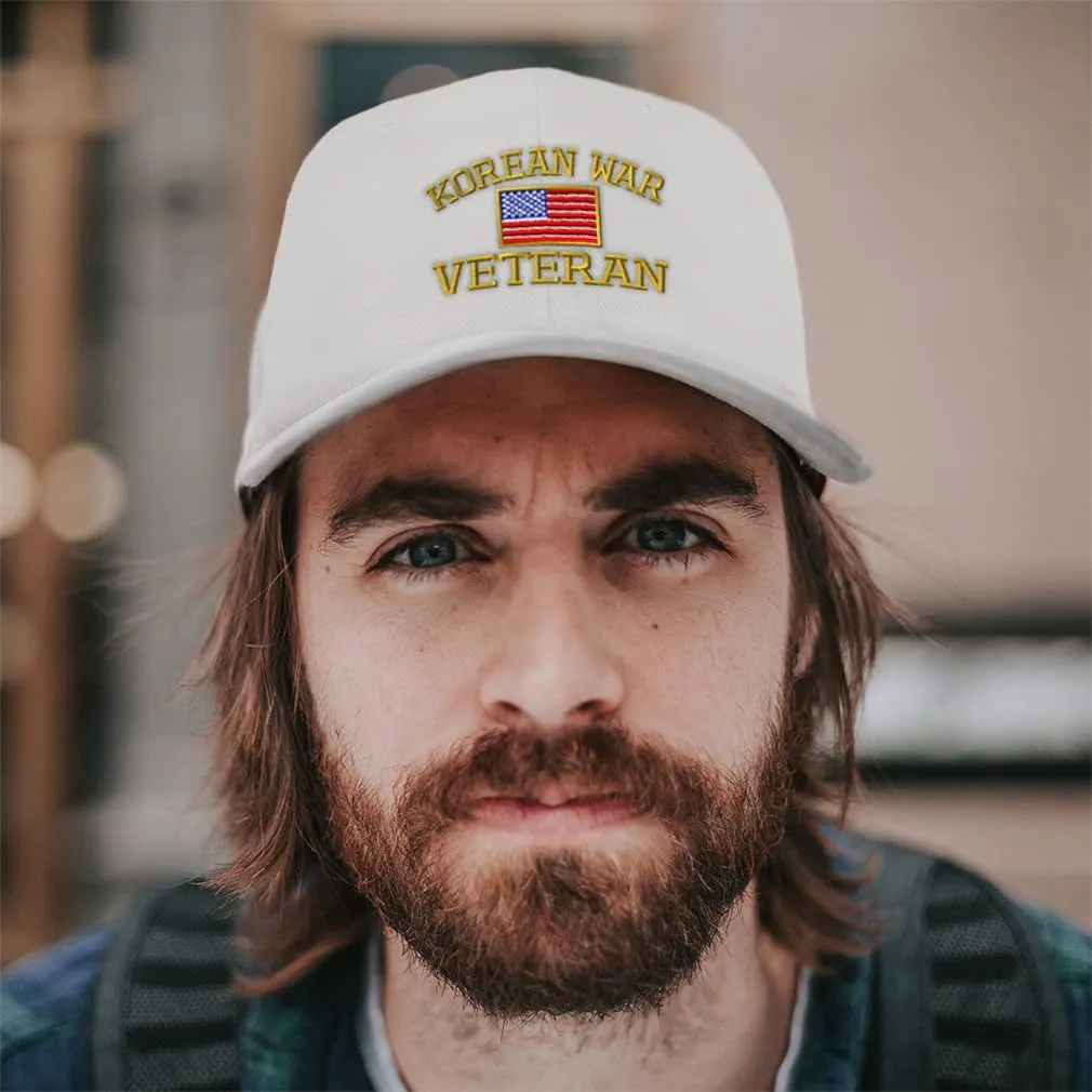 Custom Baseball Caps for Men & Women Embroidered American Veteran Korean War A Ladies & Men Baseball Hats