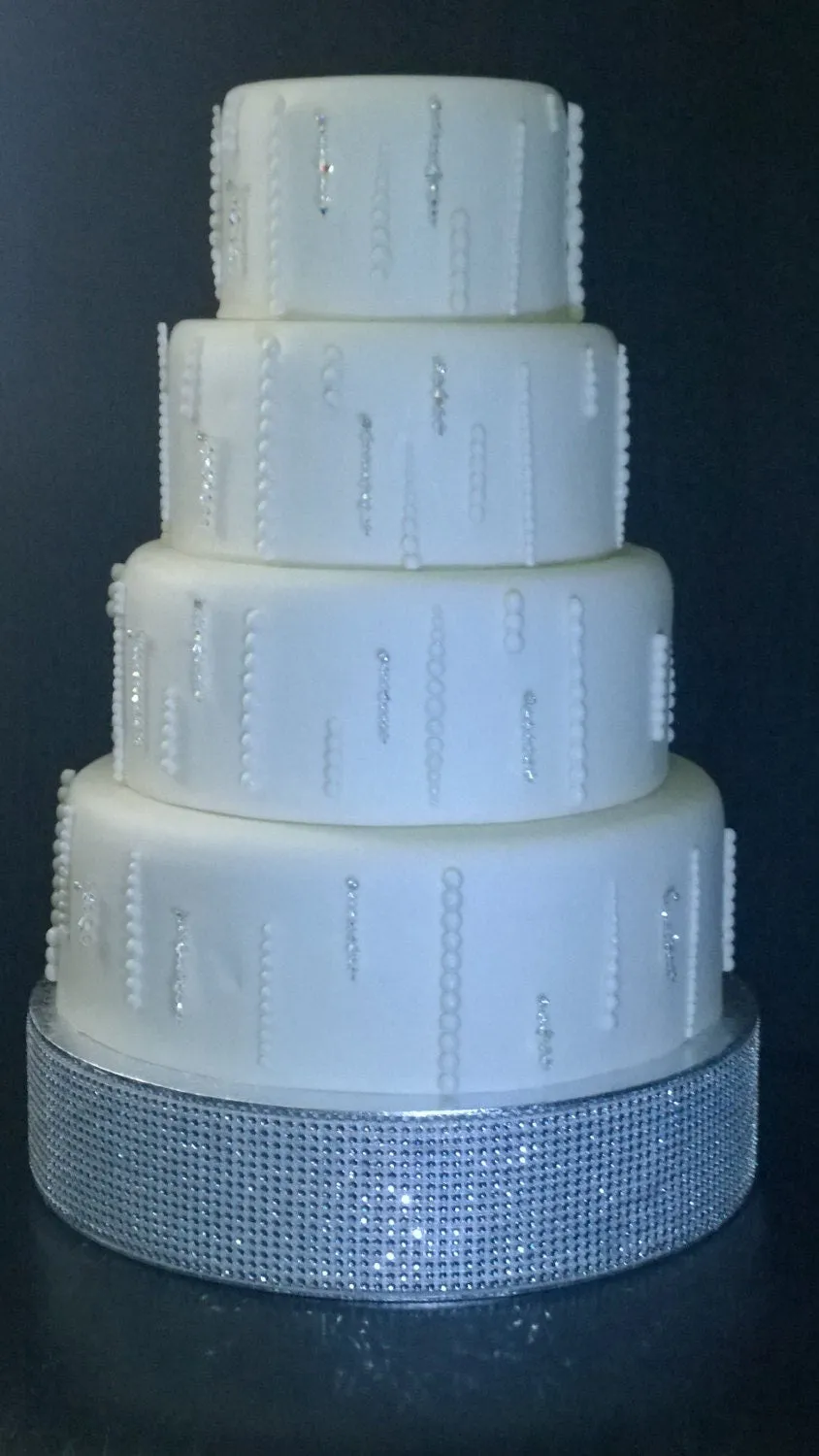 Diamante Rhinestone effect cake stand platform plate round or square all sizes MANY COLOURS by Crystal wedding uk
