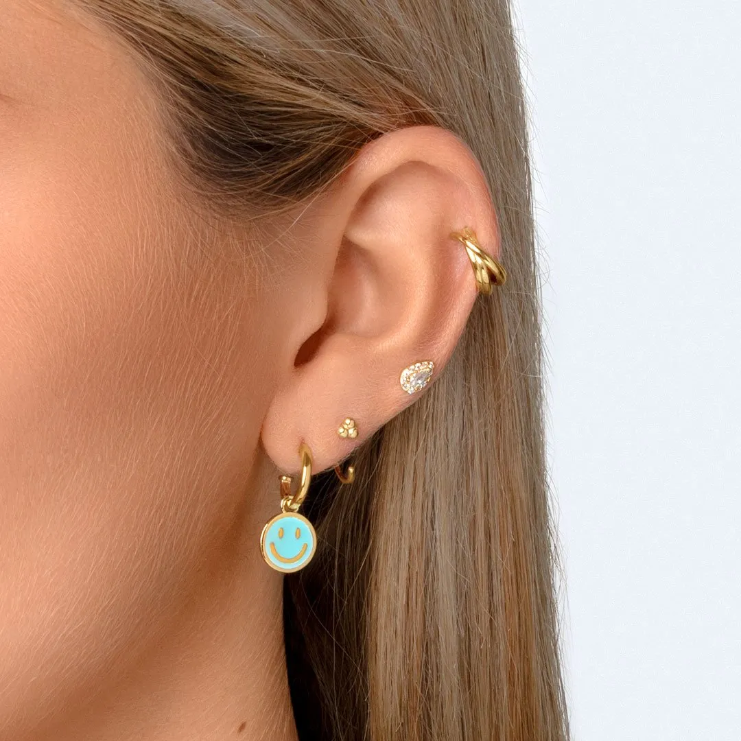 Ear Cuff Double Line Gold Single Earring