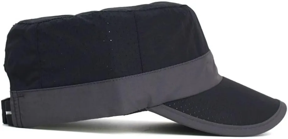 FASHIXD Mesh Military Hat for Men Summer Army Cap Quick Qry Short Bill Hat Cadet Caps