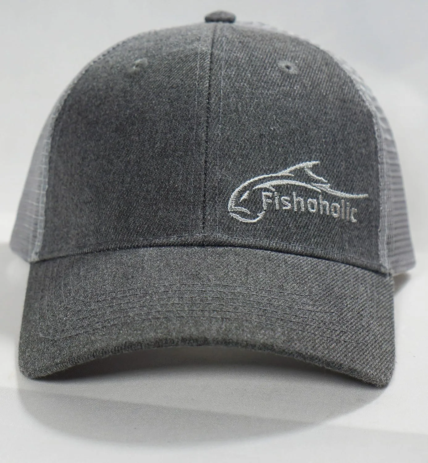 Fishoholic Snapback Baseball Fishing Hat - Mesh Trucker Fishing Gift for Dad Father