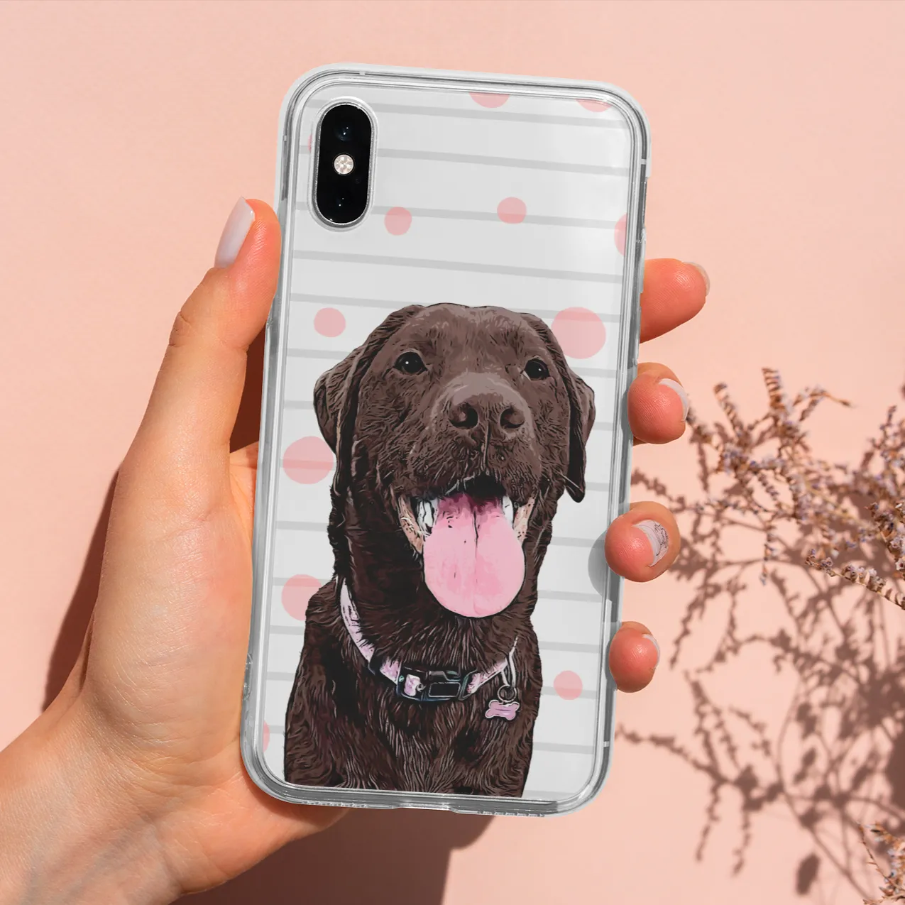 Funda de Móvil con tu Mascota con fondo divertido
