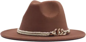 Hat Fedora Classic Wide Belt Floppy Wool Womens Hat Panama Buckle Baseball Caps A Baseball Cap