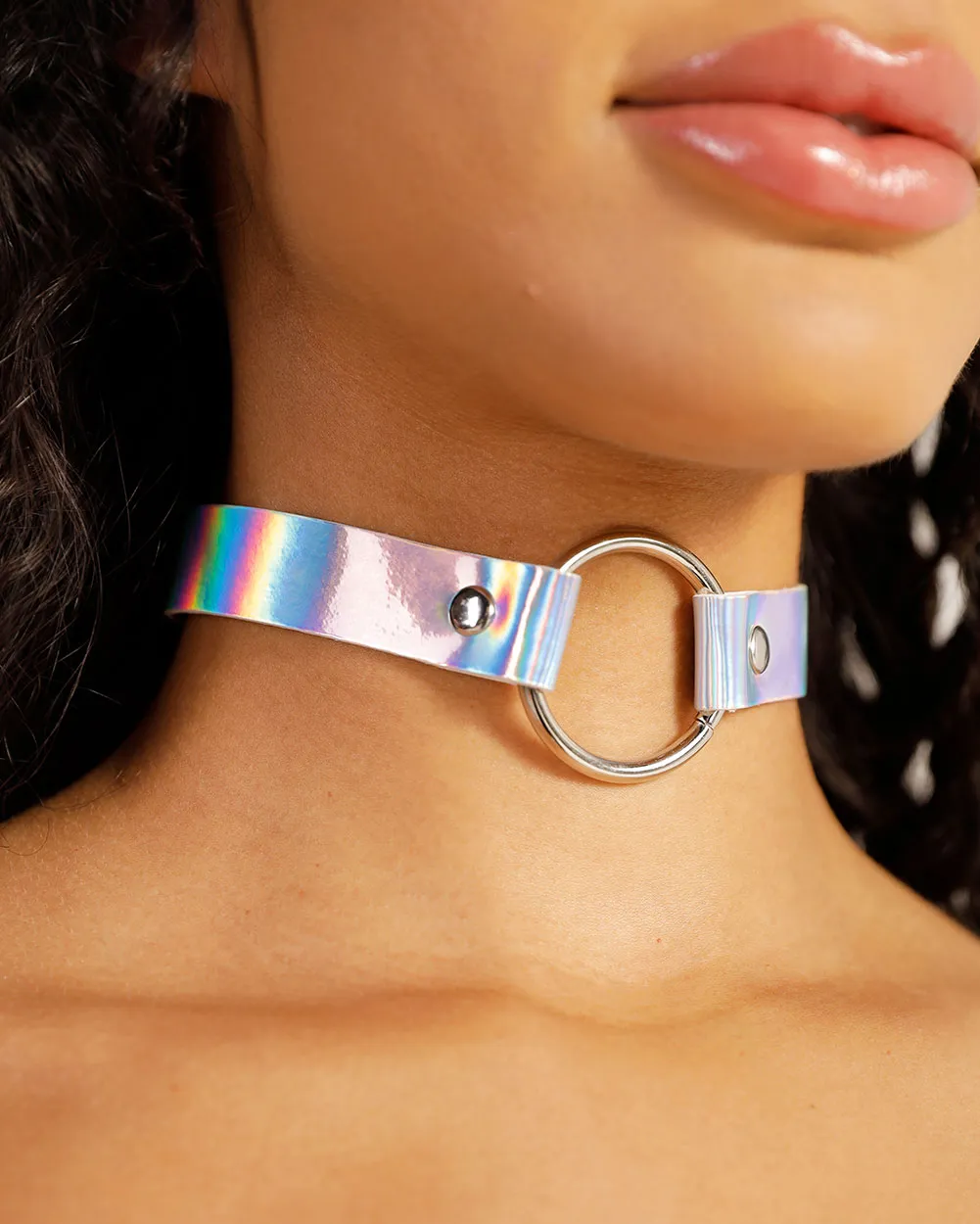 Holo Glow O-Ring Choker