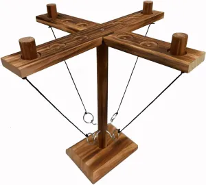 Hook and Ring Game, Large Ring Toss Game for Adults, Ring Game on a String, Tabletop Games, Hook Game Ring Toss for Family, Party