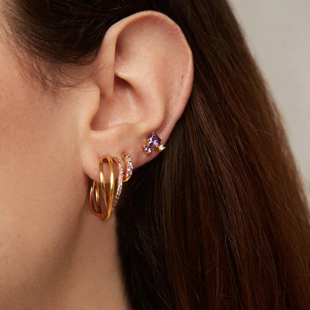 Hope & Spark Lavande Gold Earrings
