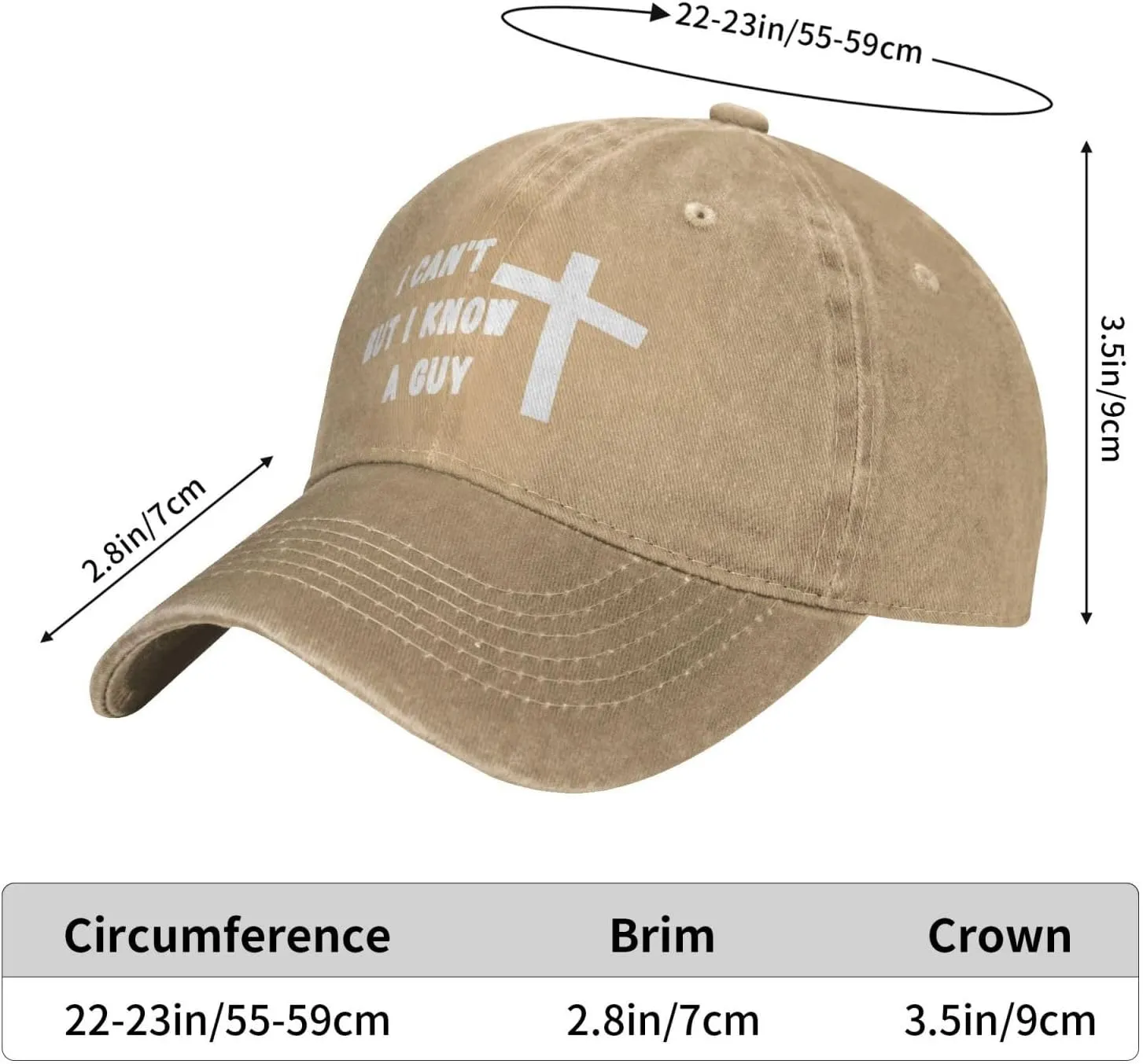I Can't But Know a Guy Hat Cotton Mens Baseball Caps Adjustable Women Hats