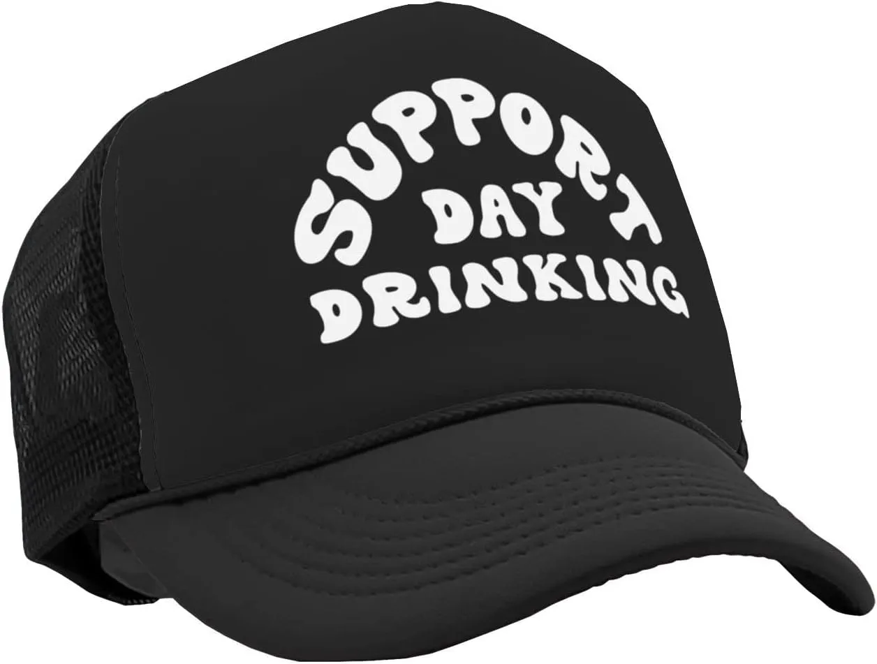 I Support Drinking During The Day - Vintage Retro Style Trucker Cap Hat