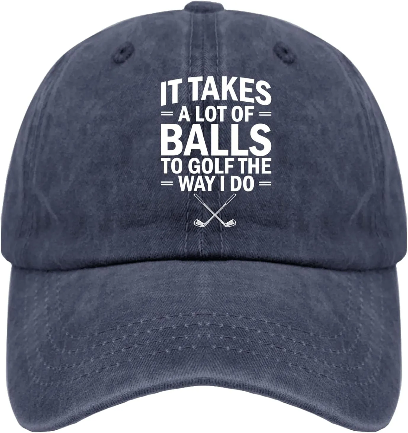 It Takes A Lot of Balls to Golf The Way I Do Caps Mens Cap Pigment Black Golf Hats Men Gifts for Him Beach Cap