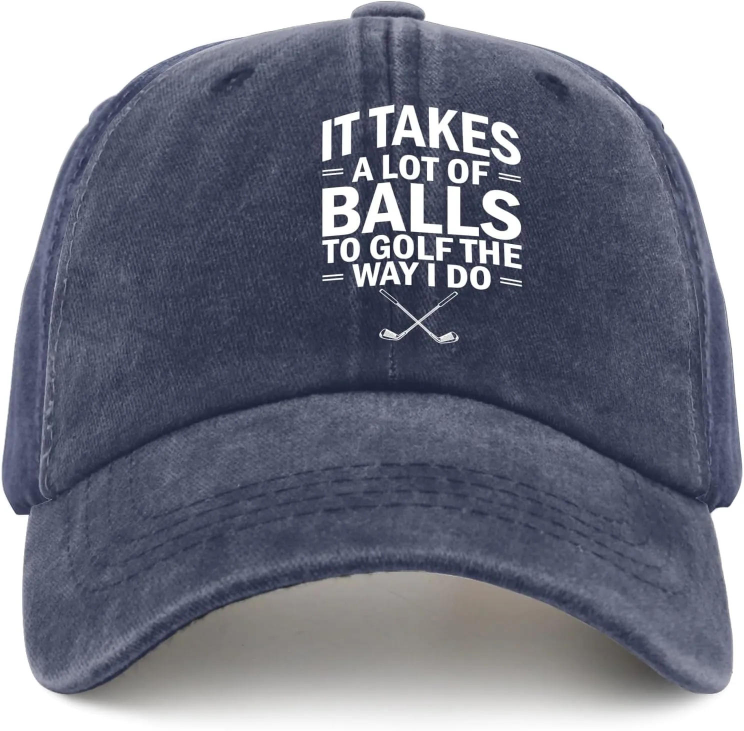 It Takes A Lot of Balls to Golf The Way I Do Caps Mens Cap Pigment Black Golf Hats Men Gifts for Him Beach Cap