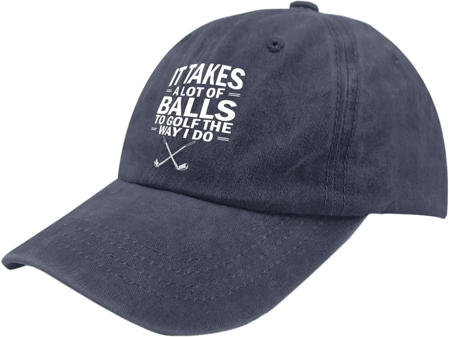It Takes A Lot of Balls to Golf The Way I Do Caps Mens Cap Pigment Black Golf Hats Men Gifts for Him Beach Cap