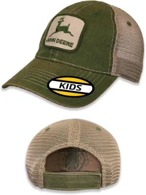 John Deere 53080608Iv Youth Baseball Baseball Cap Hat Ivory