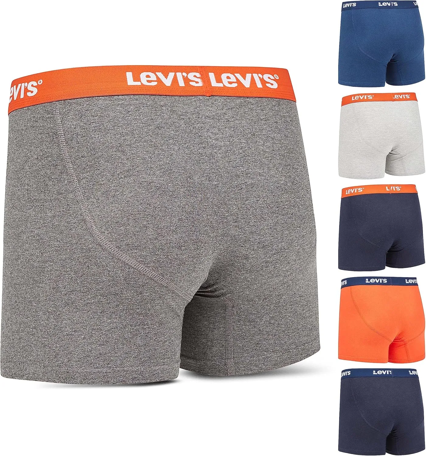 Levi's Mens Boxer Briefs Breathable Cotton Underwear for Men Pack of 6