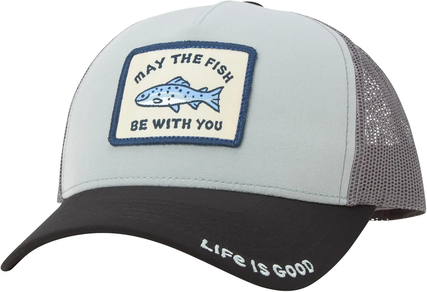 Life is Good Men's Trucker Hat - Mesh-Back Logo Patch Adjustable Baseball Cap