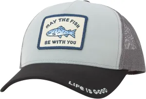 Life is Good Men's Trucker Hat - Mesh-Back Logo Patch Adjustable Baseball Cap
