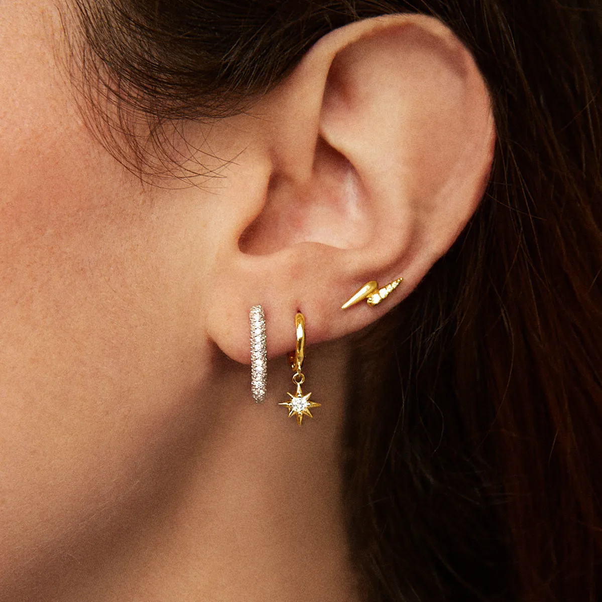 Lightning Centella Gold Earring
