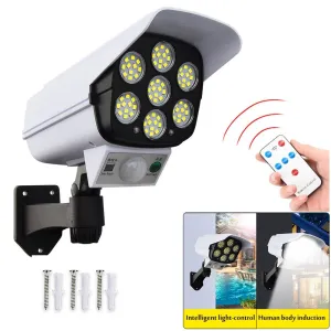 Lámpara Led Panel Solar Y Sensor De Movimiento Tipo Cámara. Ref. JD-2178T