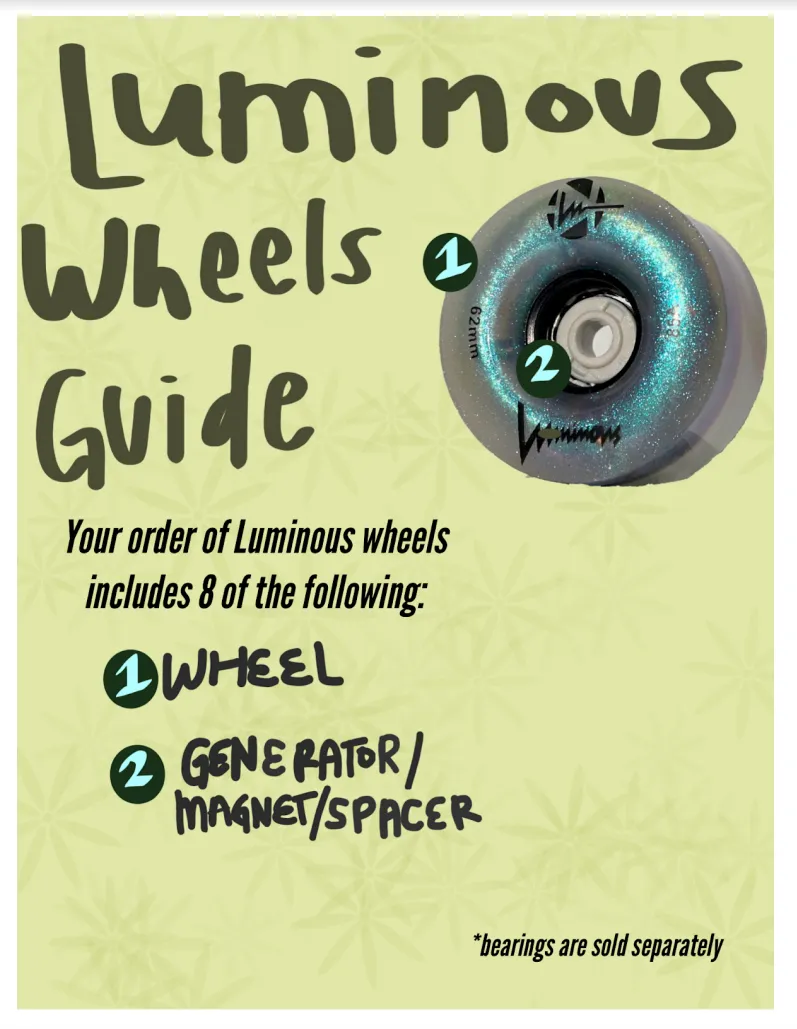 Luminous Solid Light Up Wheels 8-pack