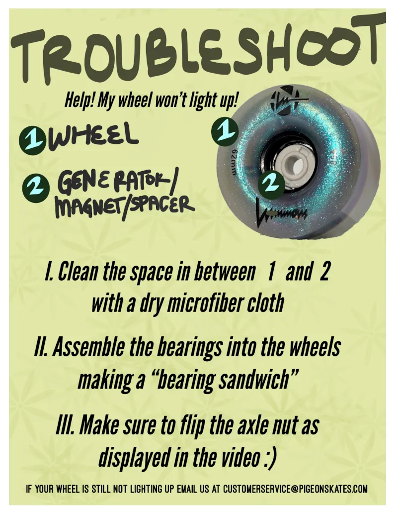 Luminous Solid Light Up Wheels 8-pack