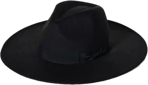 Men's Soft Fedora Hat Jazz Hat Bow Top Hat Panama Cap Large Brim Jazz Fedoras Hat 15 56-58cm
