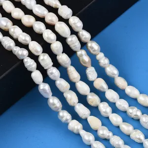Natural pearl rice by strands 13.9 inch