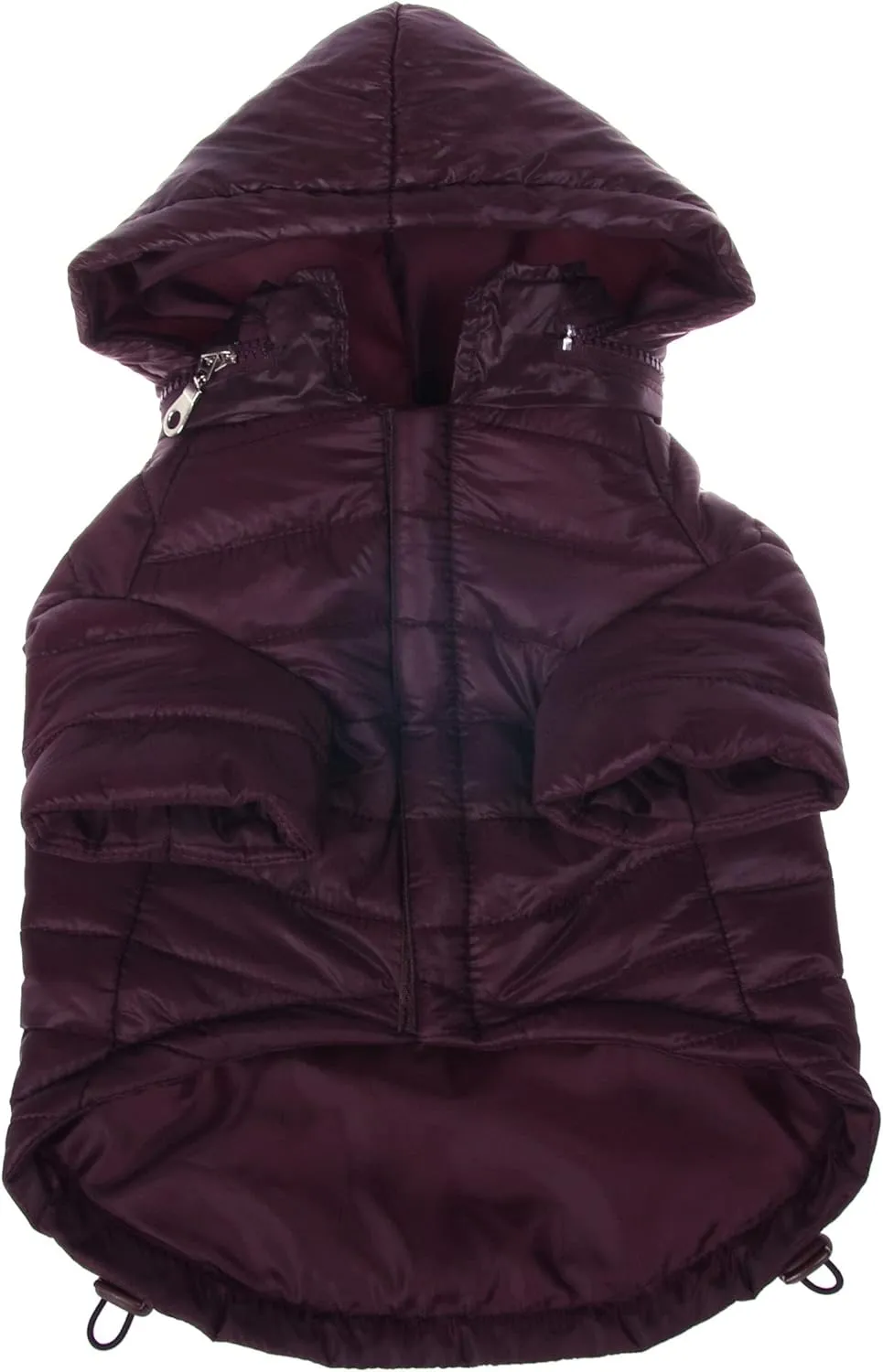 Pet Life Sporty Avalanche Lightweight Folding Winter Dog Coat - Adjustable Dog Jacket with a Concealed Zippered Collar and pop-Out Hood - Pet Coat for Small Medium Large Dogs
