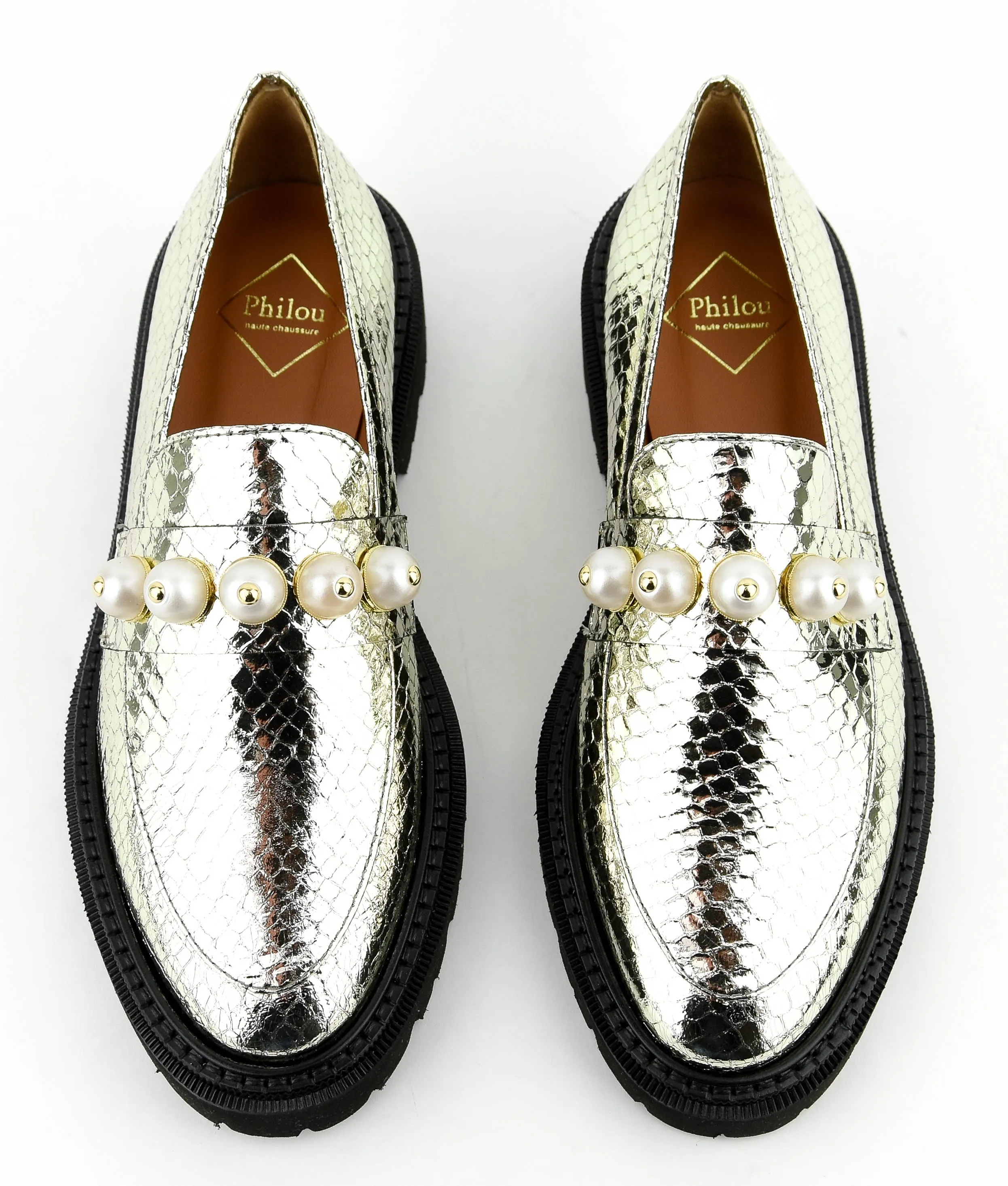 PHILOU PEARLLOAFER 3.0 PLATINA