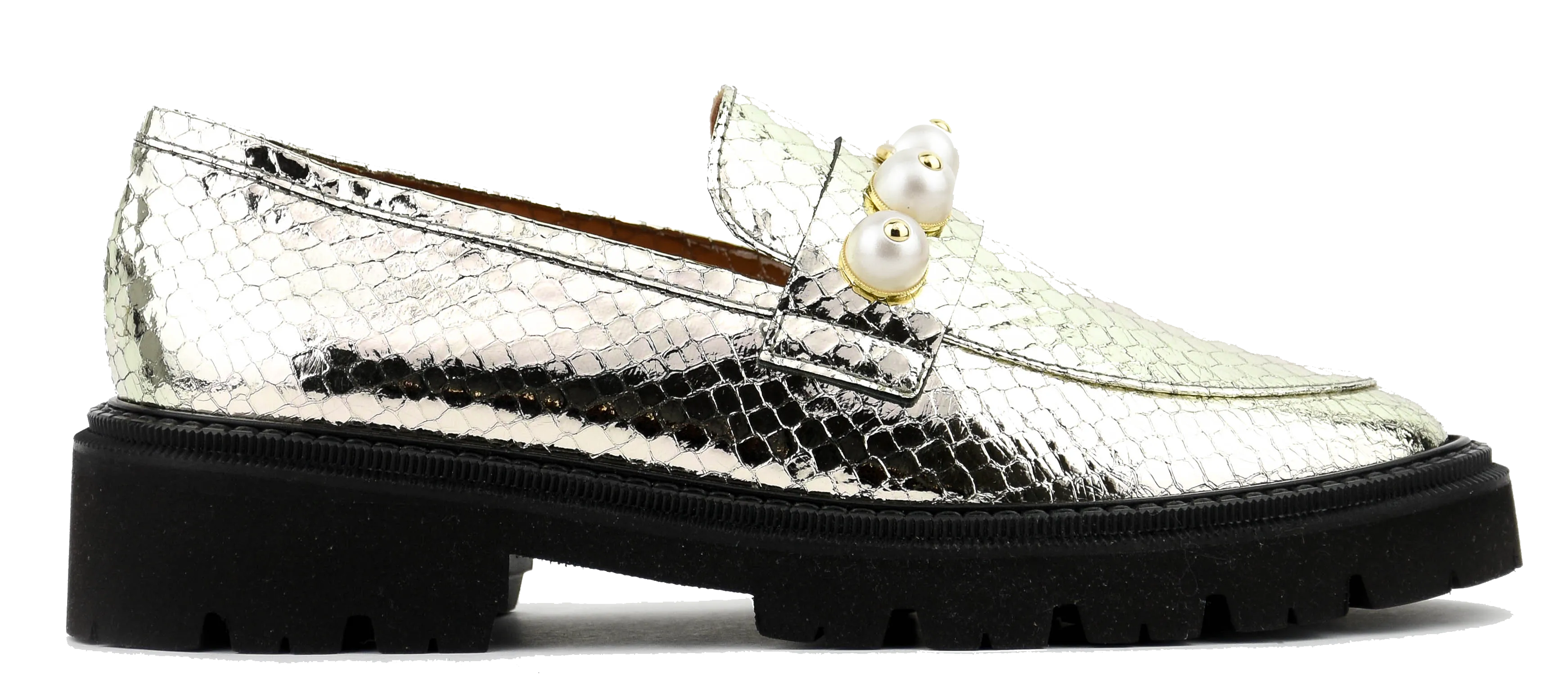 PHILOU PEARLLOAFER 3.0 PLATINA