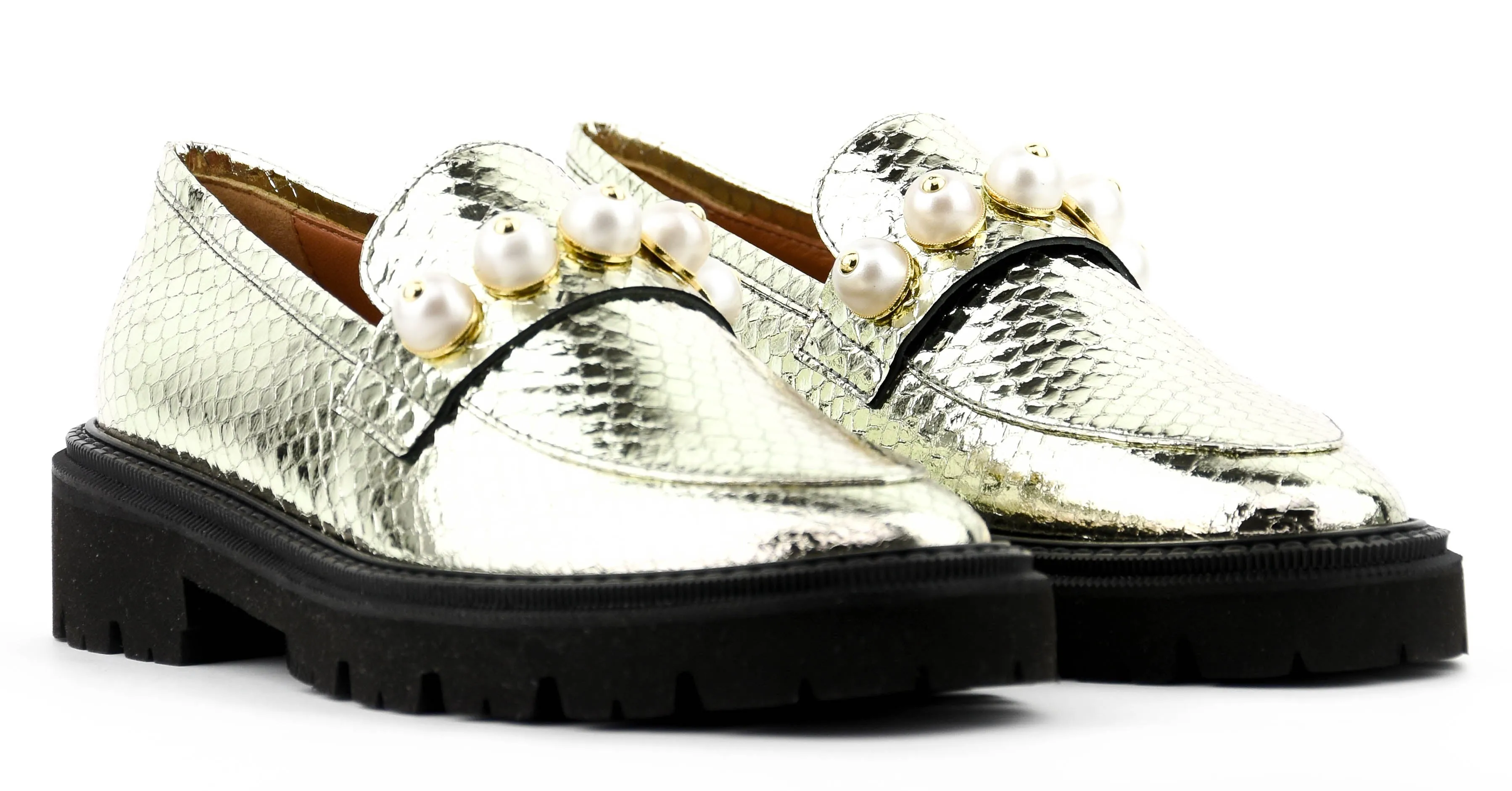 PHILOU PEARLLOAFER 3.0 PLATINA
