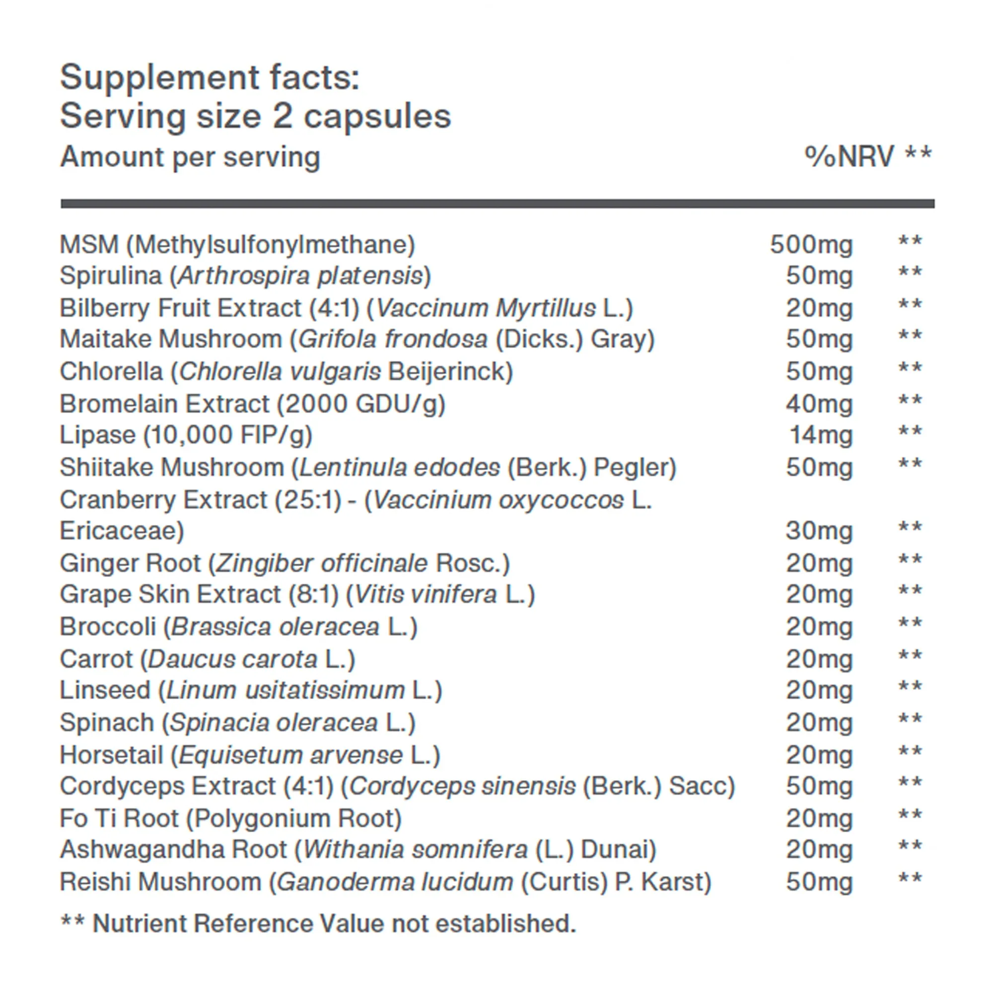 PHYTONUTRIENT 60 CAPSULES