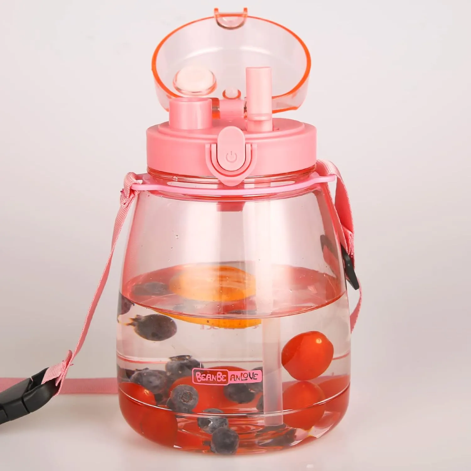 Pink Cute Water Bottles, Upgrade 45oz Water Bottles, Photo Artifact with Shoulder Strap, Suitable for Travel