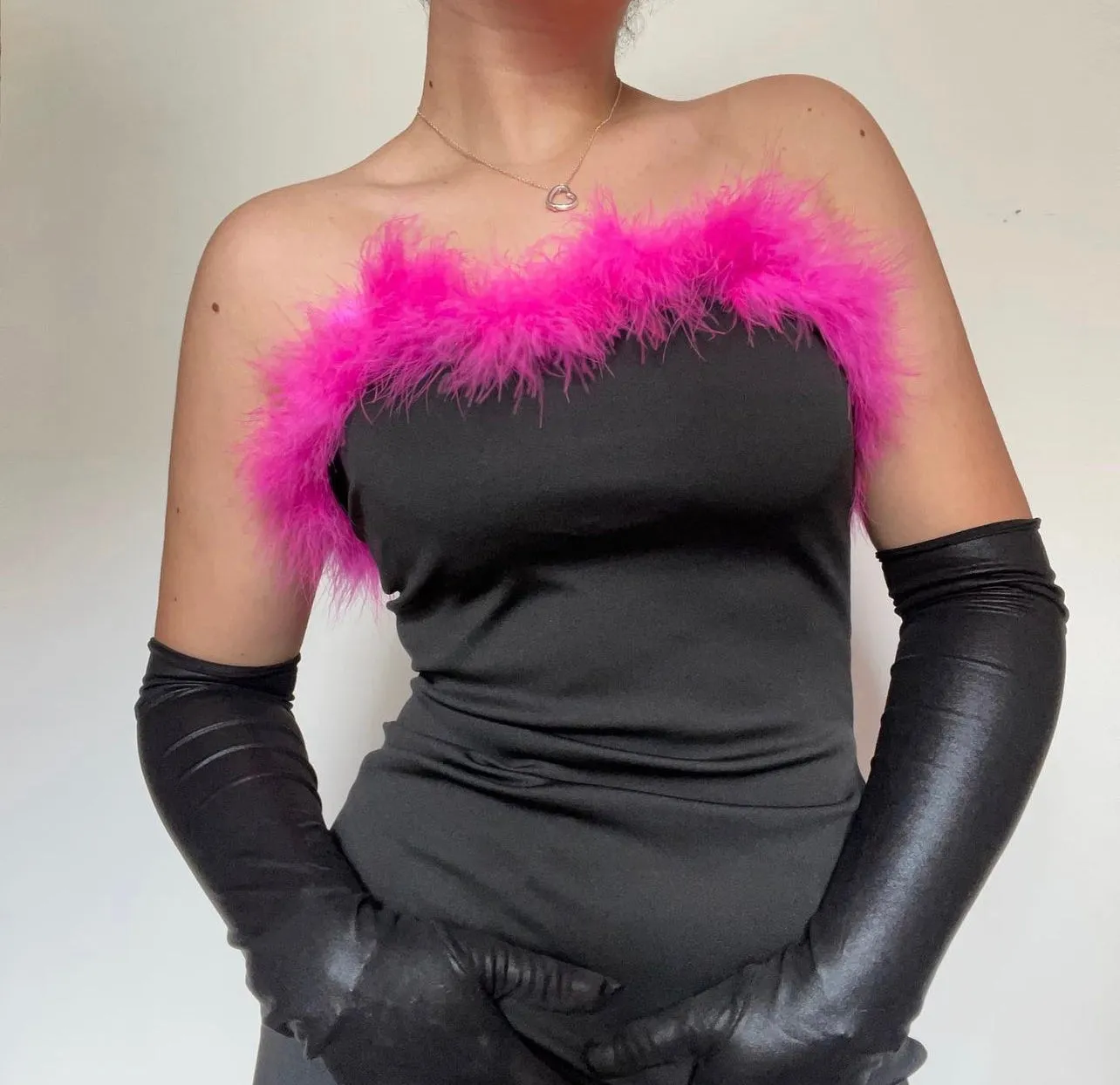 Pink Feathers Dress