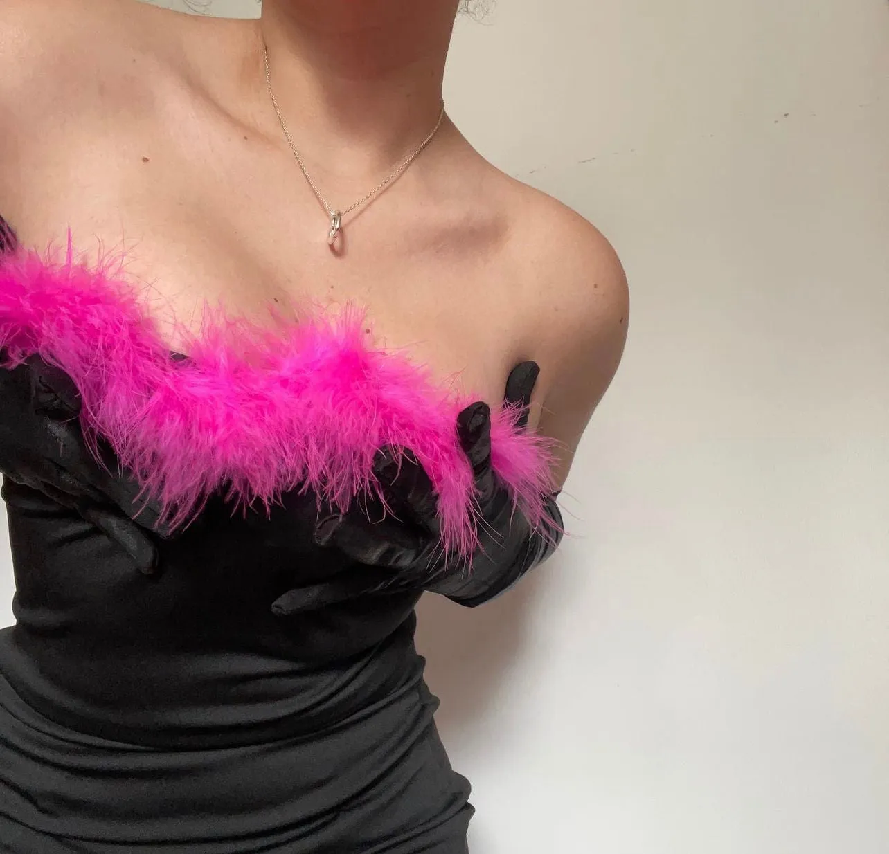 Pink Feathers Dress