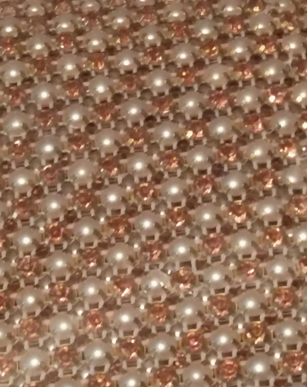 Rhinestone ribbon, Rose gold rhinestone & ivory pearl ,gold claw setting wedding cake decoration 1 yard by Crystal wedding uk