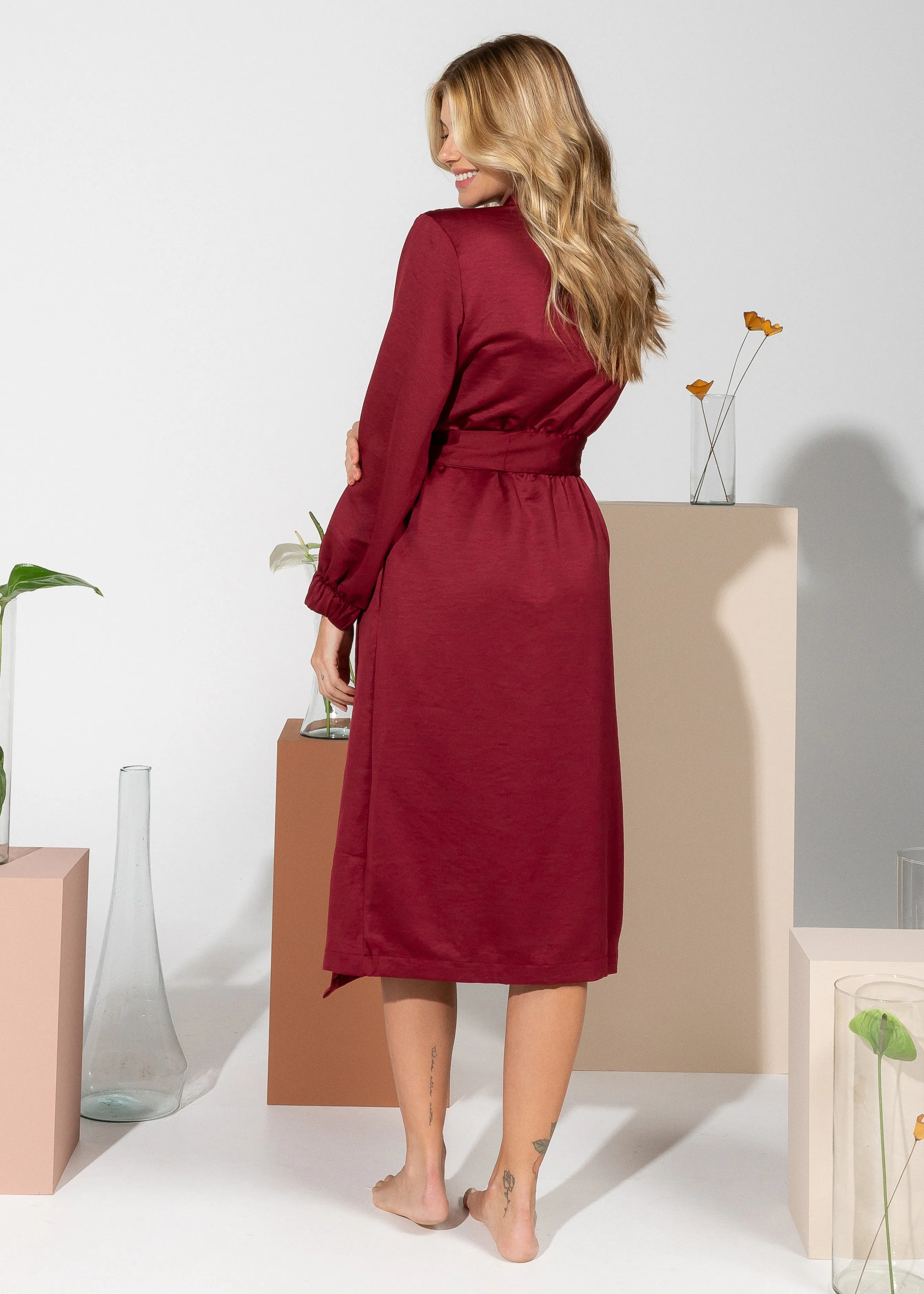 Robe Maitê Bordeaux